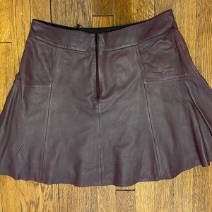 Brown Leather Skirt - Banana Republic - Size 8